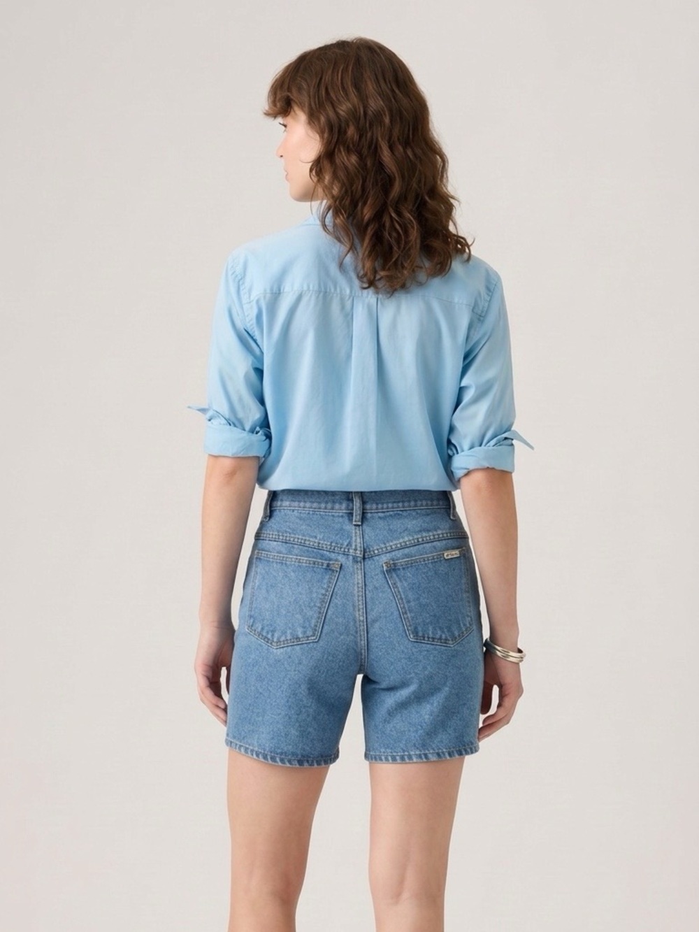Vintage Bill Blass High Rise Dad Shorts Size 6P Light Wash Denim Petite 90s